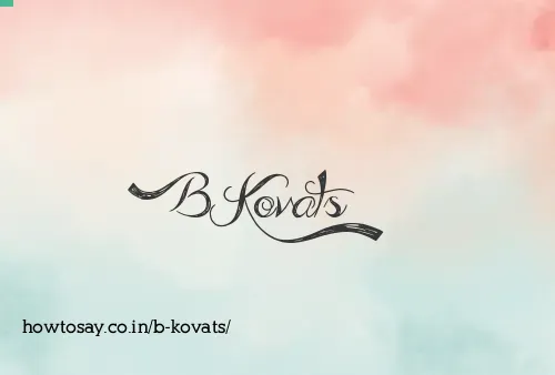 B Kovats