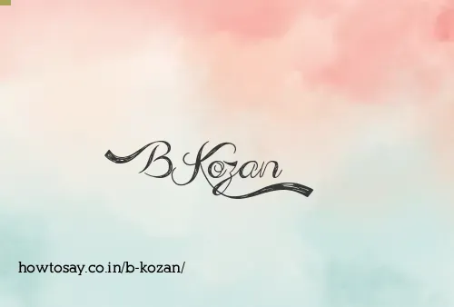 B Kozan