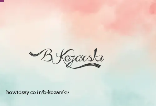 B Kozarski
