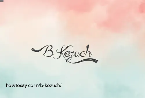 B Kozuch