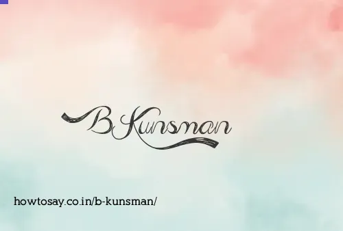 B Kunsman