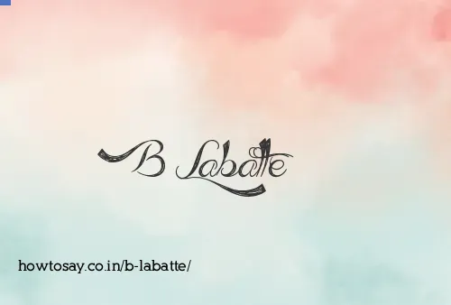 B Labatte