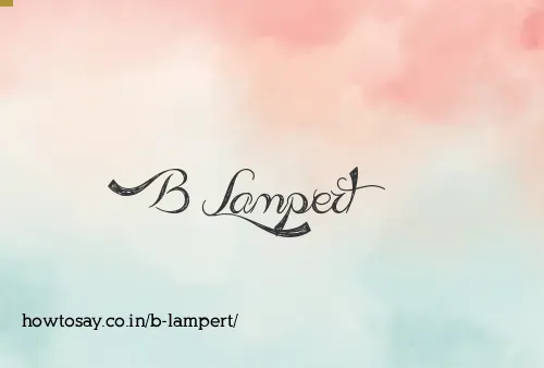 B Lampert