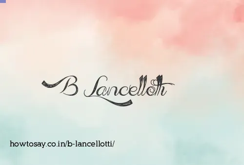 B Lancellotti