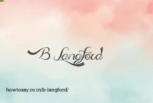B Langford