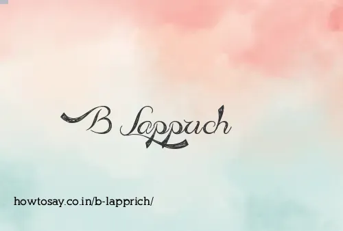B Lapprich