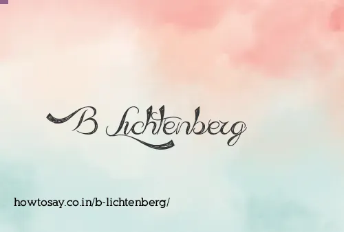 B Lichtenberg