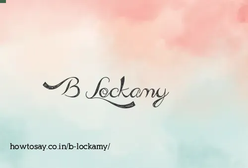 B Lockamy