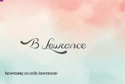 B Lowrance