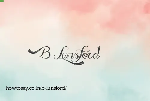B Lunsford