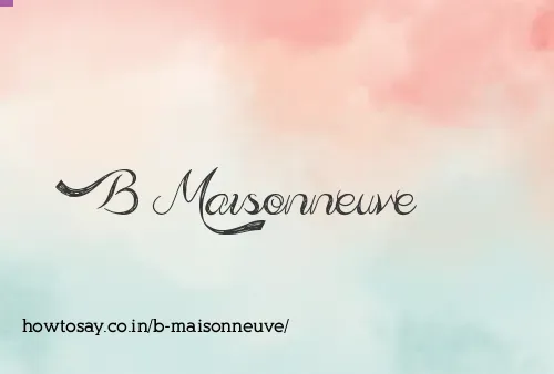 B Maisonneuve