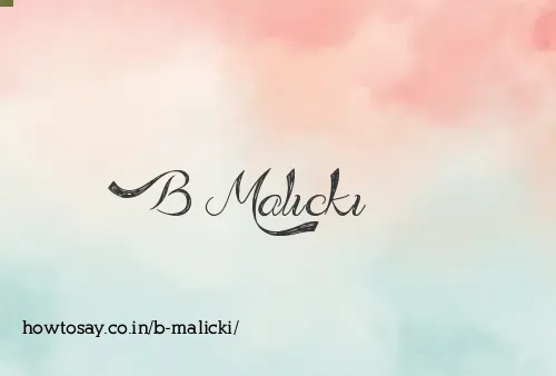 B Malicki