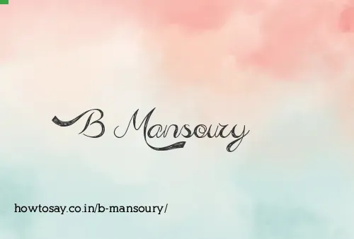 B Mansoury