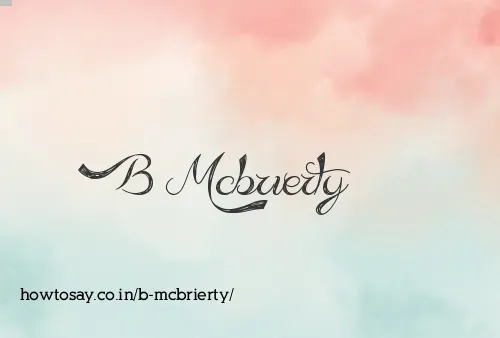 B Mcbrierty