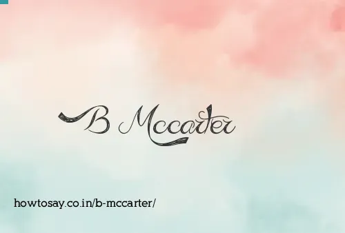 B Mccarter