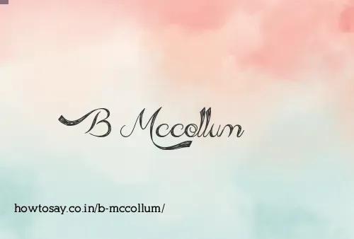B Mccollum