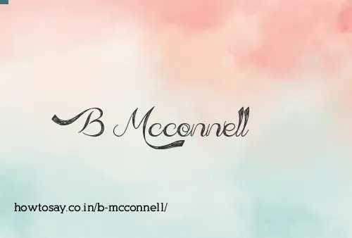 B Mcconnell