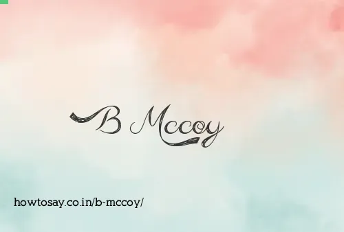 B Mccoy