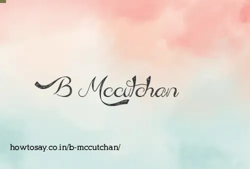B Mccutchan