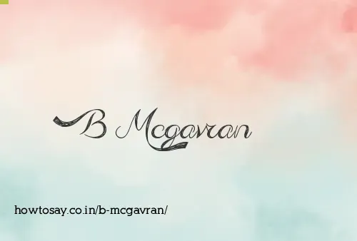 B Mcgavran