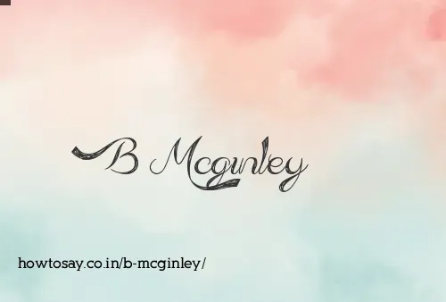B Mcginley