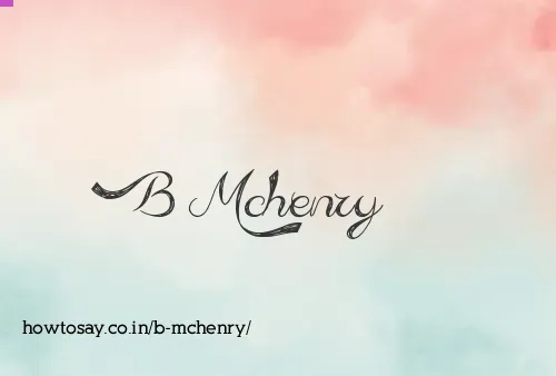 B Mchenry