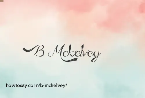 B Mckelvey