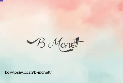 B Mcnett