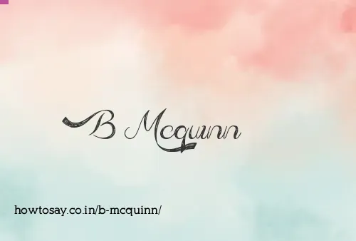 B Mcquinn