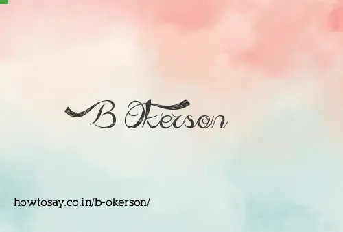 B Okerson