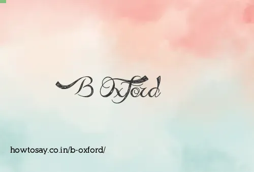 B Oxford