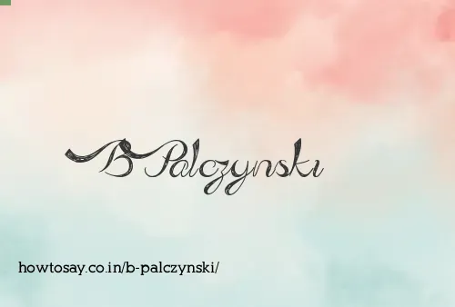 B Palczynski