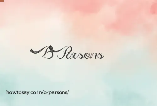 B Parsons