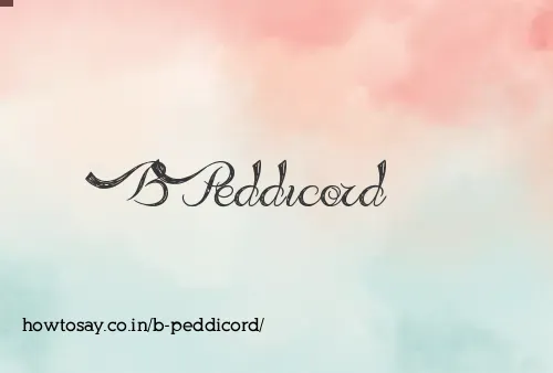 B Peddicord
