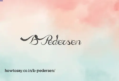 B Pedersen