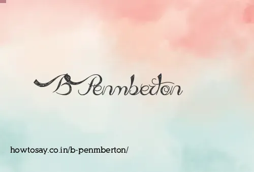 B Penmberton