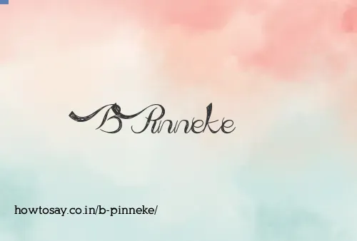 B Pinneke