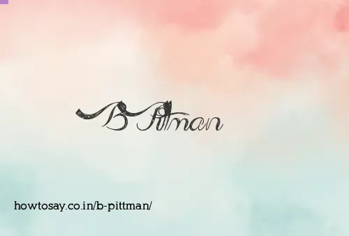 B Pittman