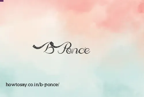 B Ponce