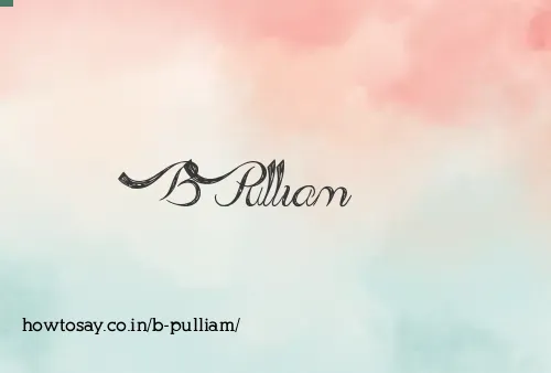 B Pulliam
