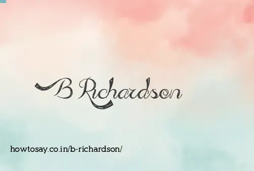 B Richardson