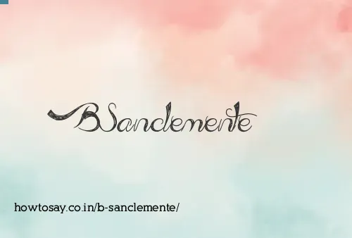 B Sanclemente