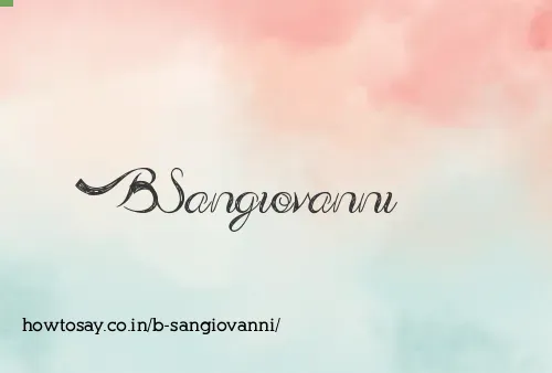 B Sangiovanni