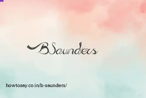 B Saunders