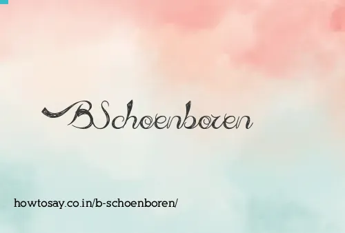 B Schoenboren