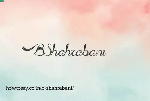 B Shahrabani