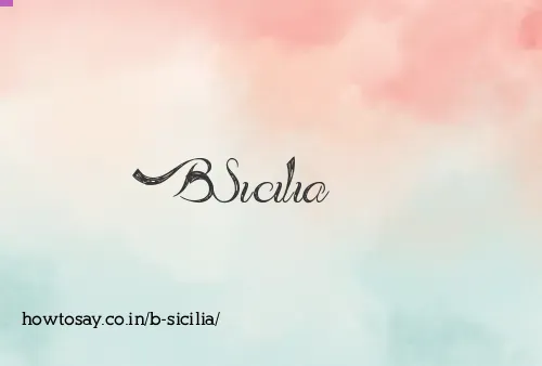 B Sicilia