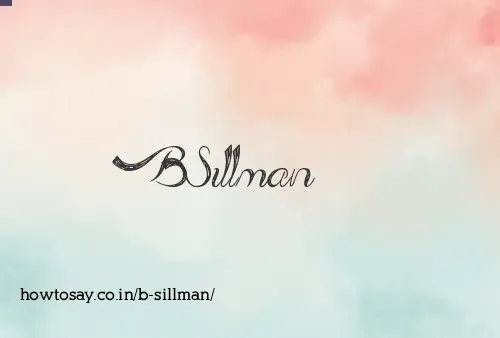 B Sillman