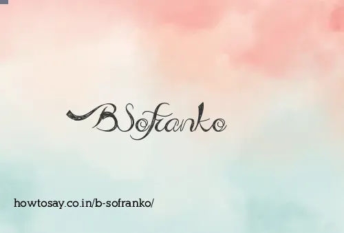 B Sofranko