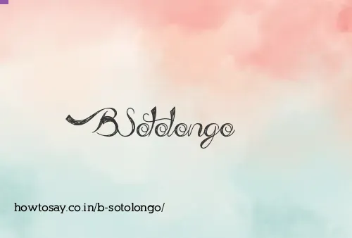 B Sotolongo